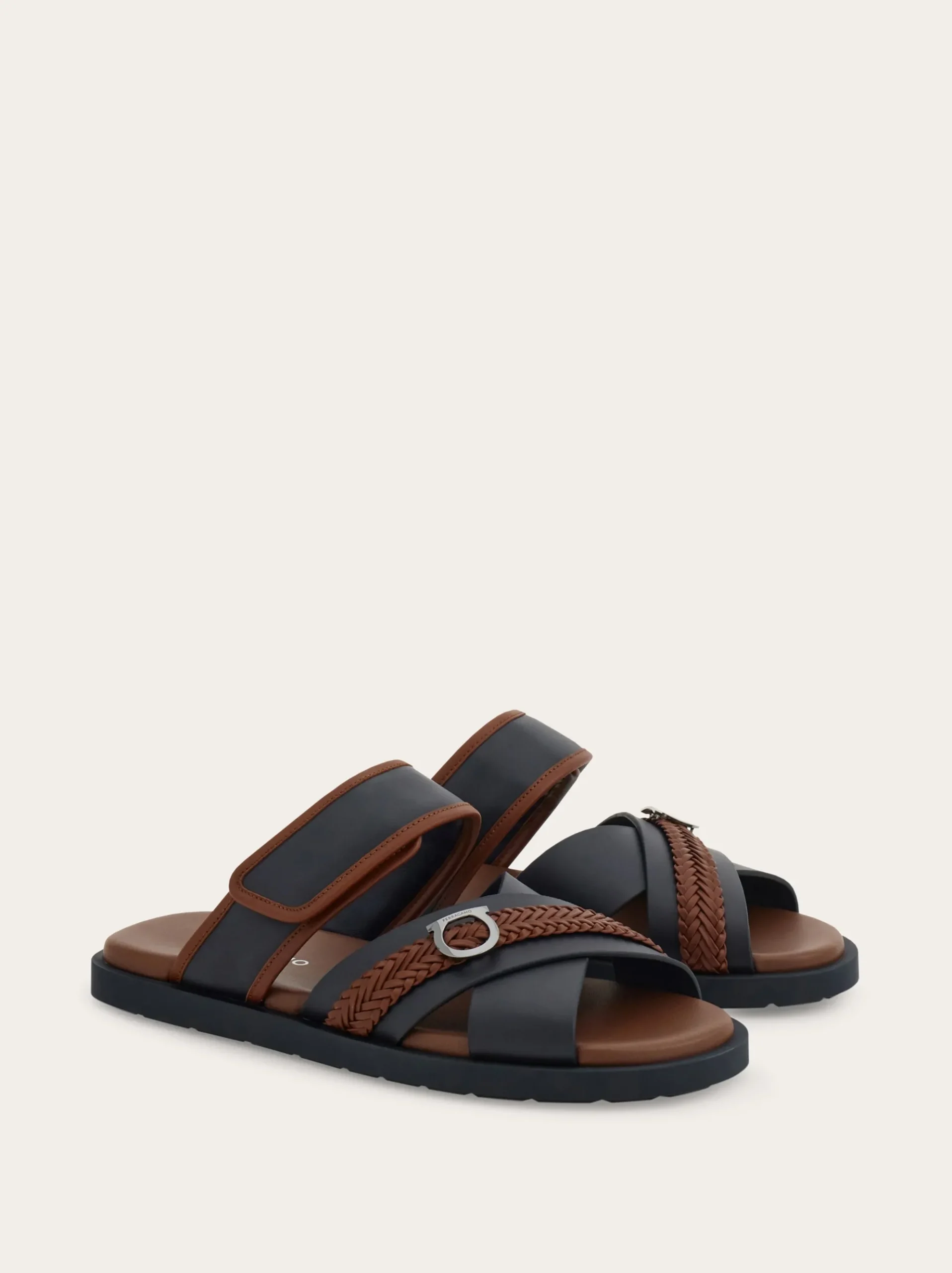 Gancini ornament sandal - Men