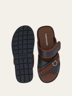 Gancini ornament sandal - Men