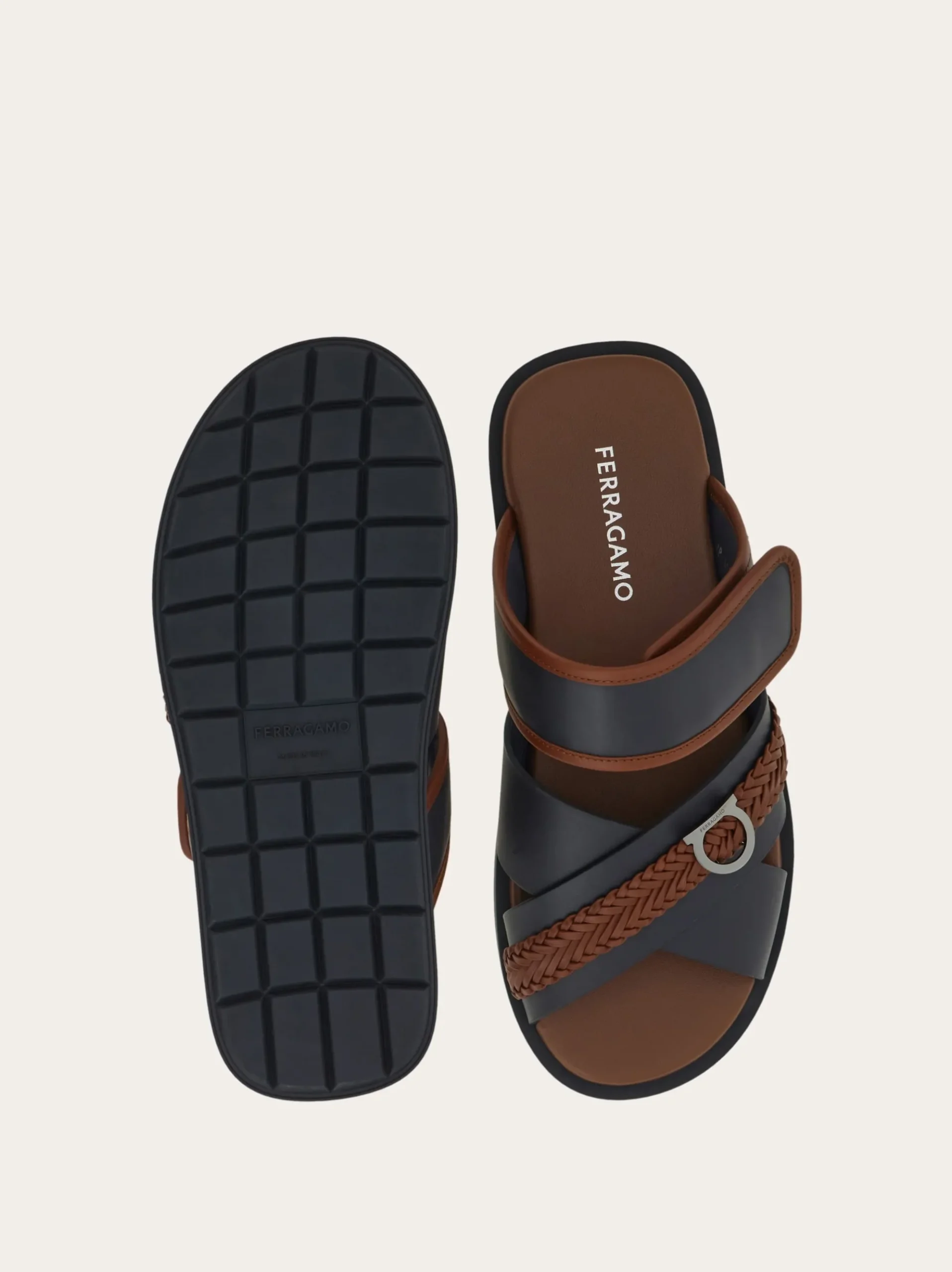 Gancini ornament sandal - Men