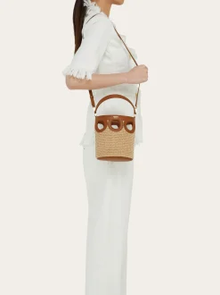 Gancini outline bucket bag (XS) - Women