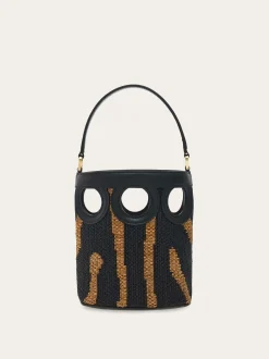 Gancini outline bucket bag (XS) - Women