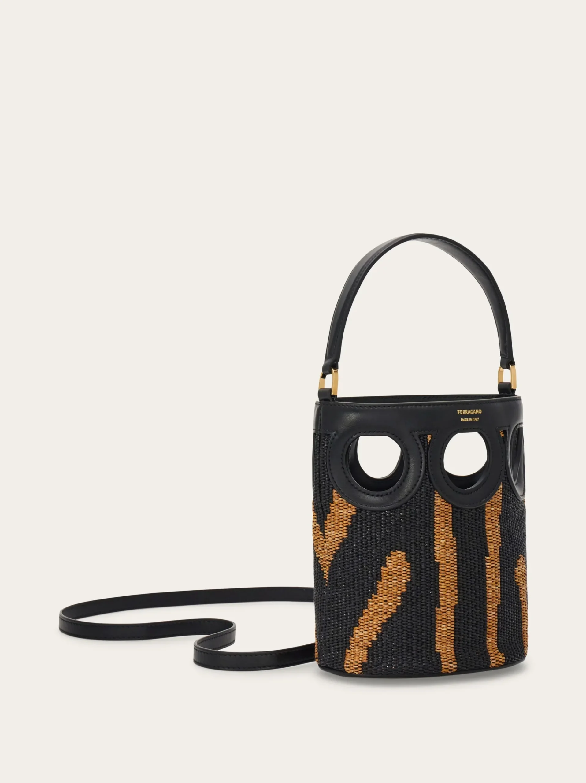 Gancini outline bucket bag (XS) - Women