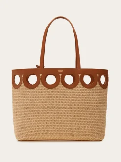 Gancini outline tote bag (L) - Women