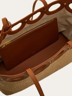 Gancini outline tote bag (L) - Women