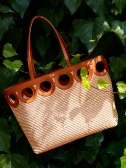 Gancini outline tote bag (L) - Women