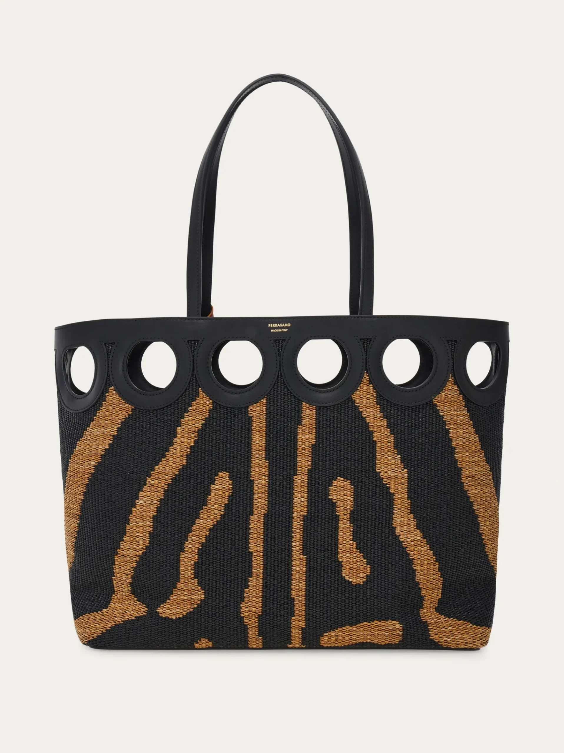 Gancini outline tote bag (L) - Women
