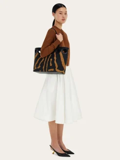 Gancini outline tote bag (L) - Women