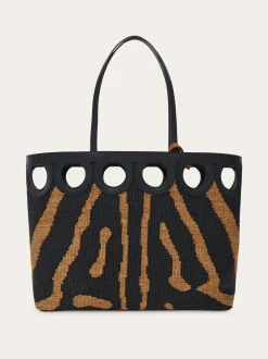 Gancini outline tote bag (L) - Women