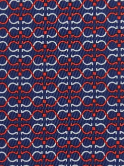Gancini print silk tie - Men