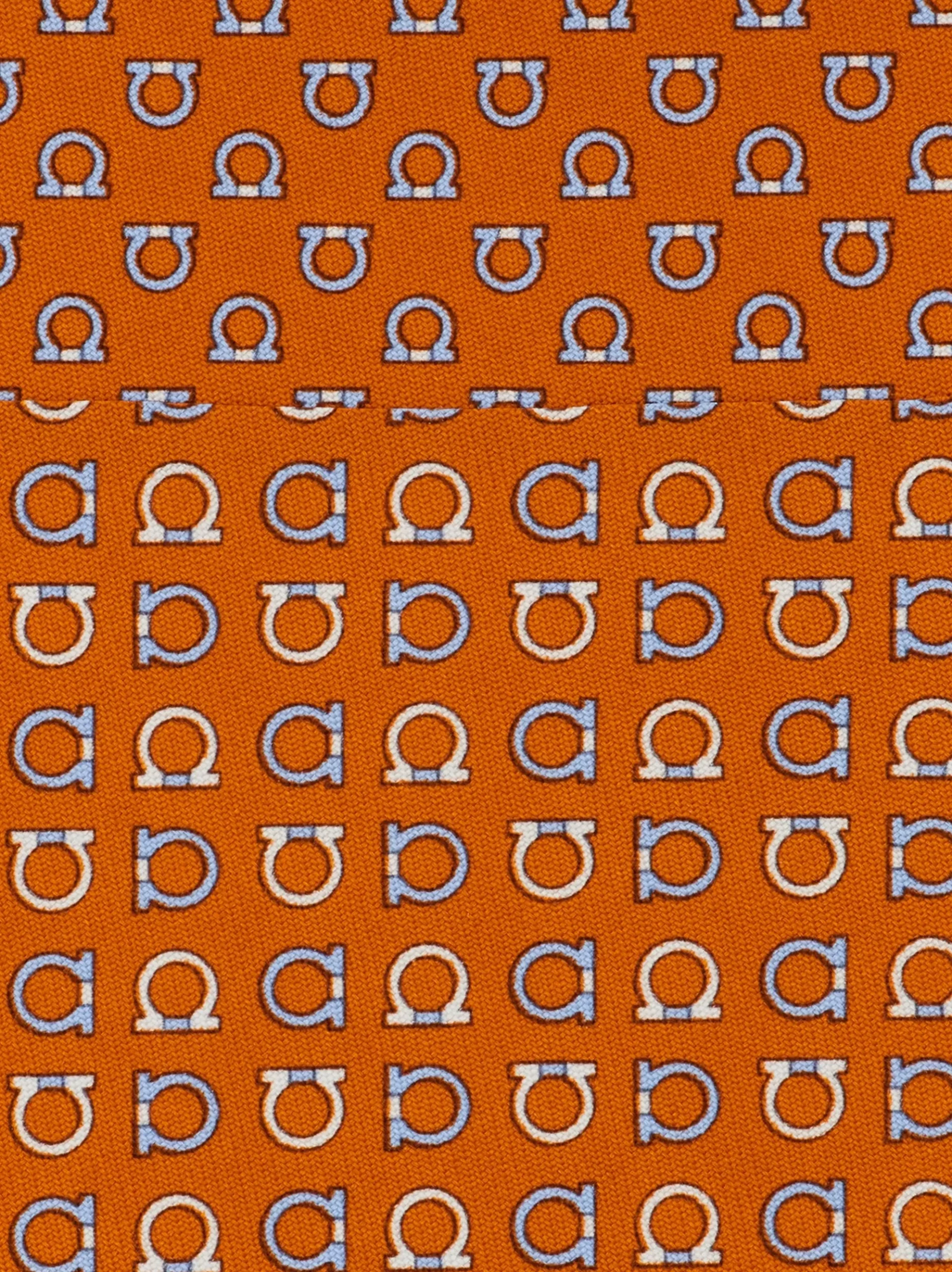 Gancini print silk tie - Men