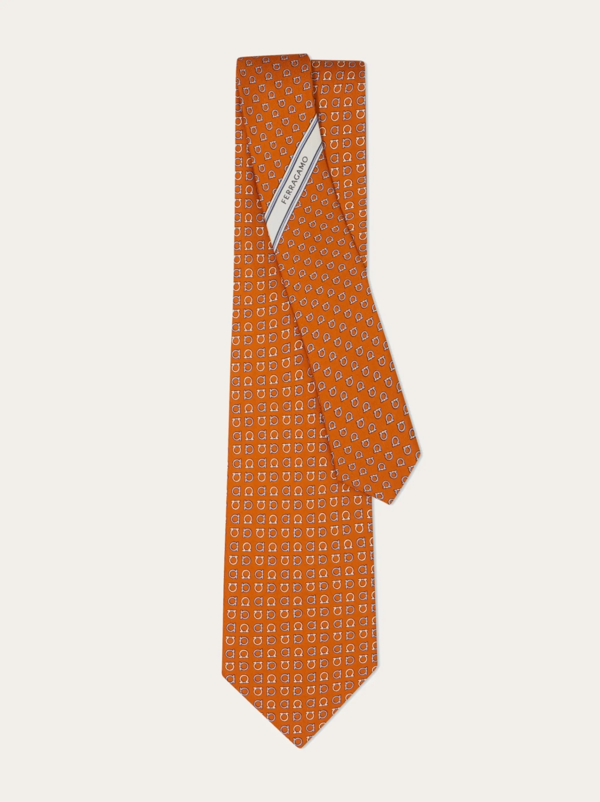Gancini print silk tie - Men