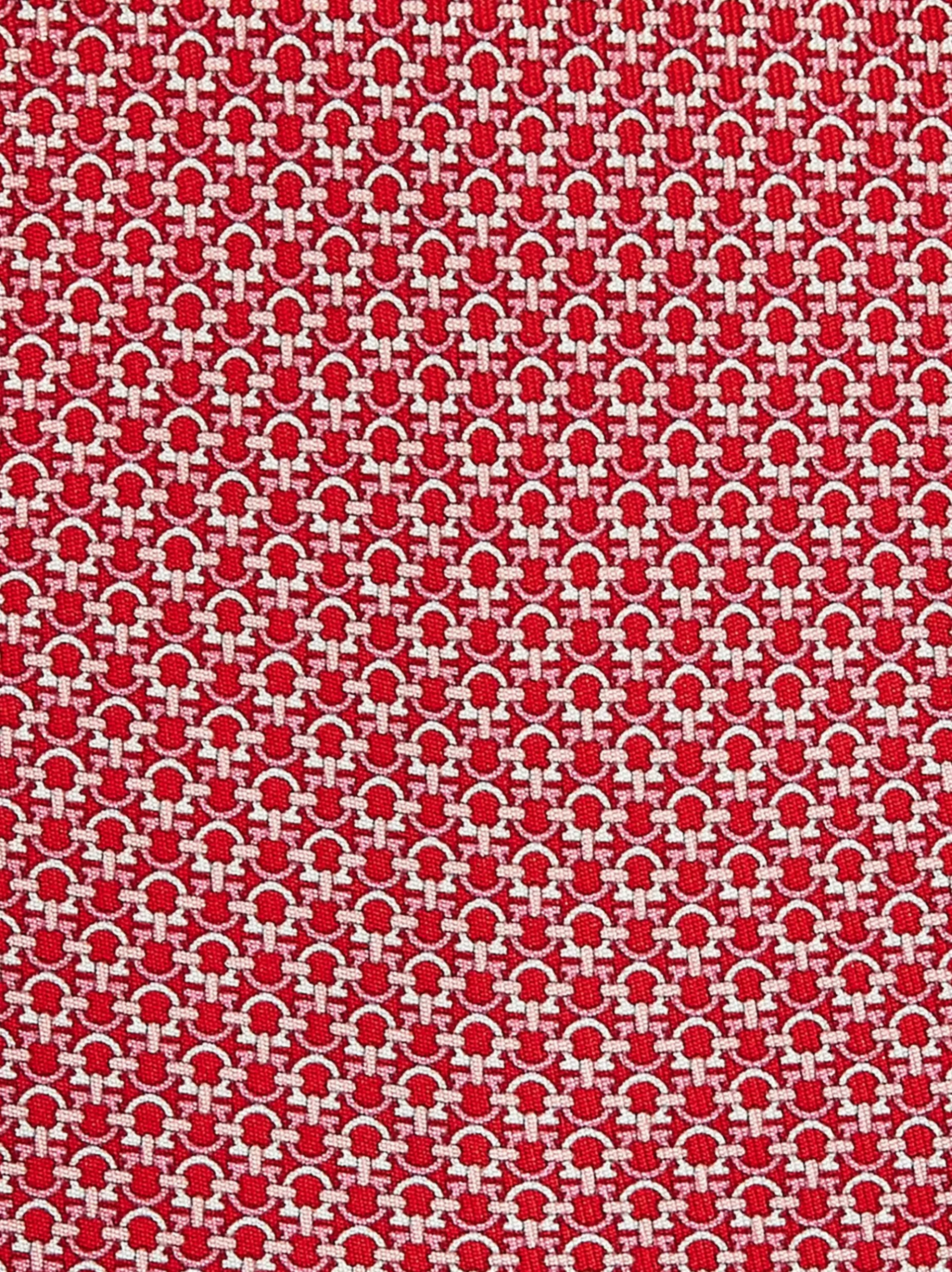 Gancini print silk tie - Men