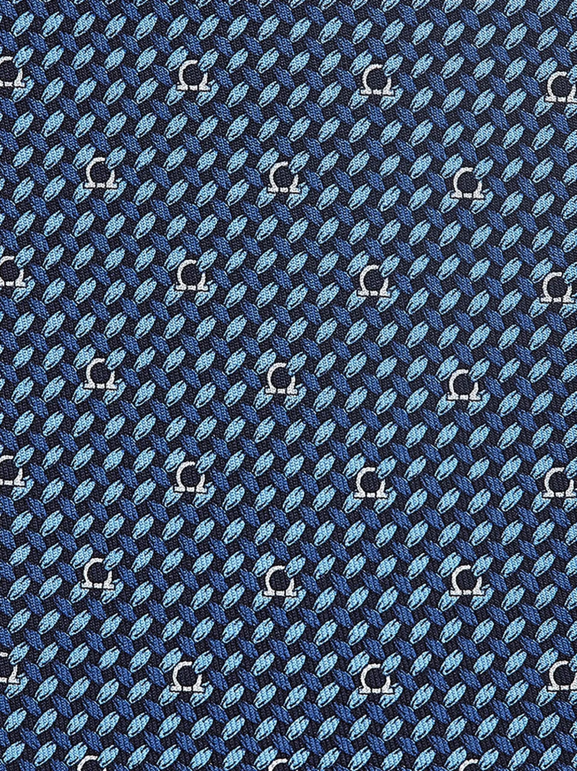 Gancini print silk tie - Men