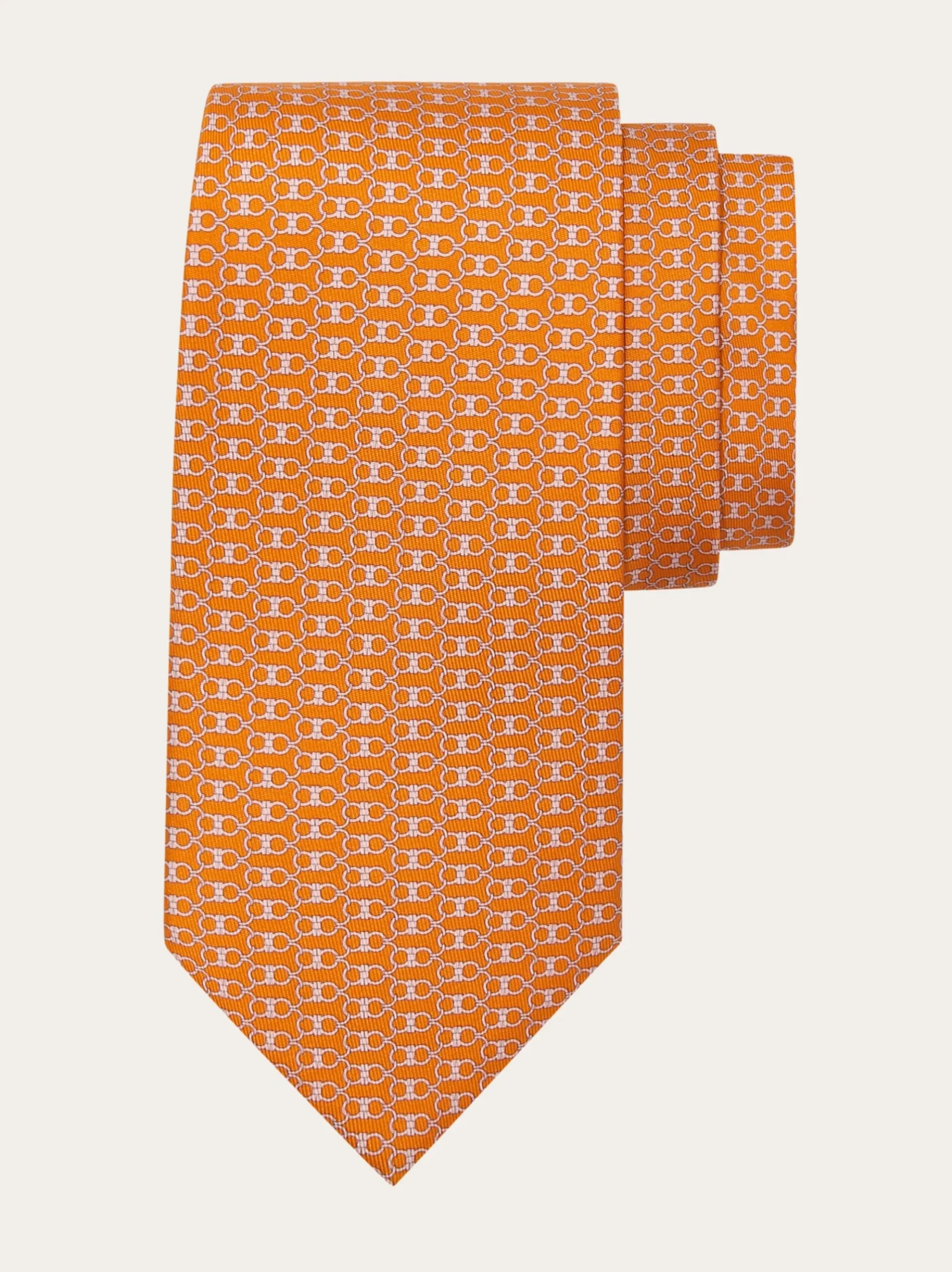 Gancini print silk tie - Men