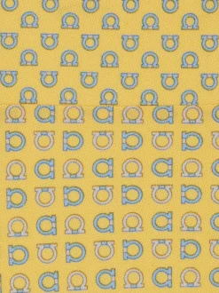 Gancini print silk tie - Men