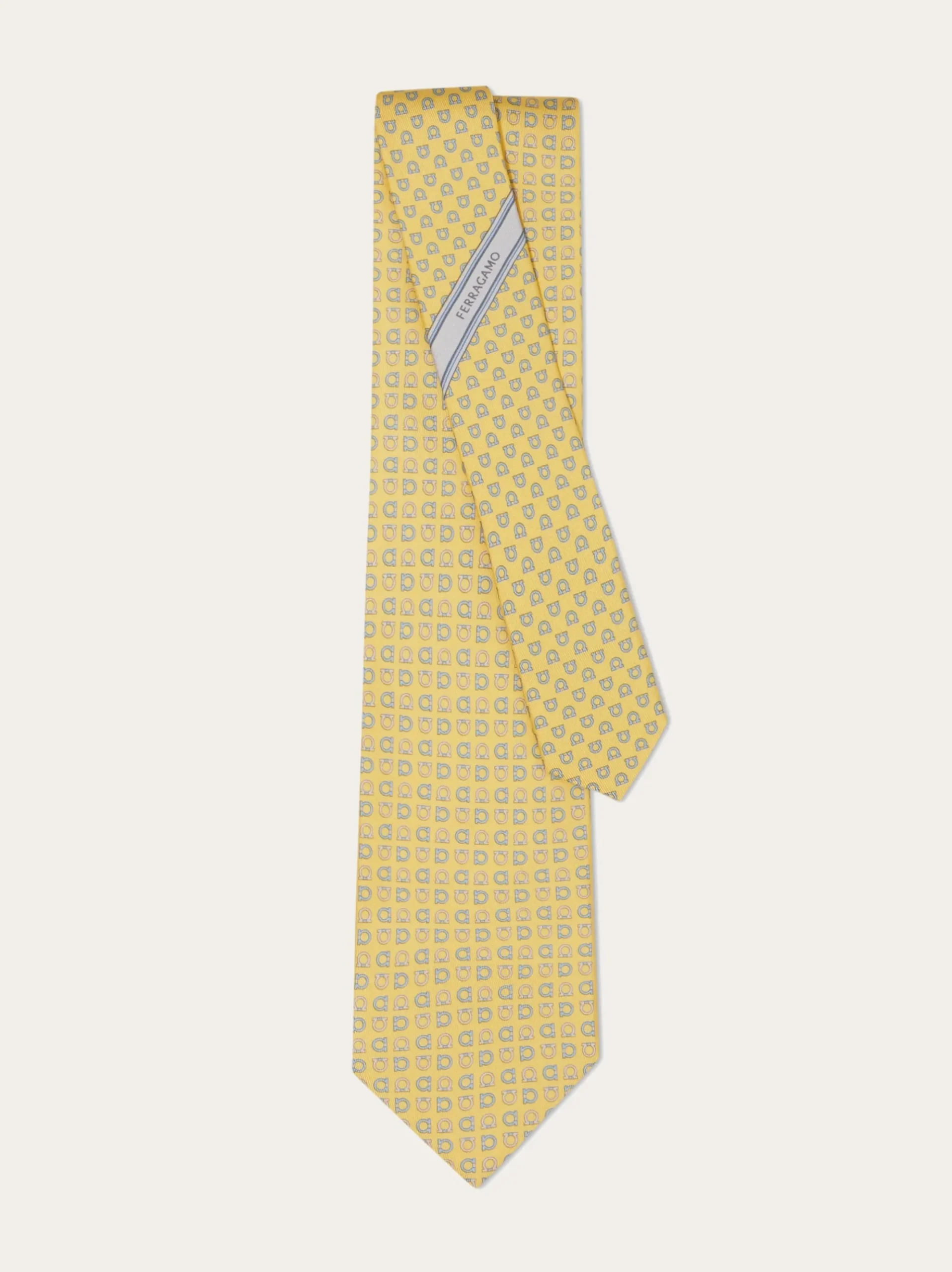 Gancini print silk tie - Men