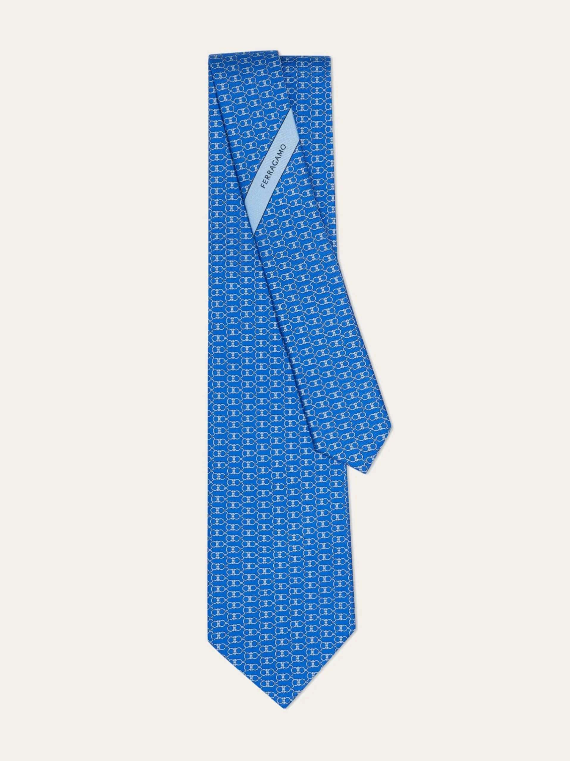 Gancini print silk tie - Men