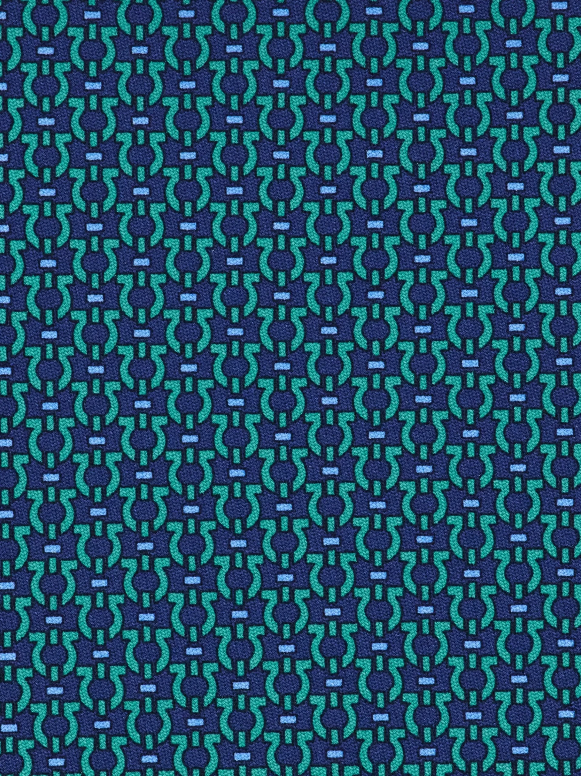 Gancini print silk tie - Men