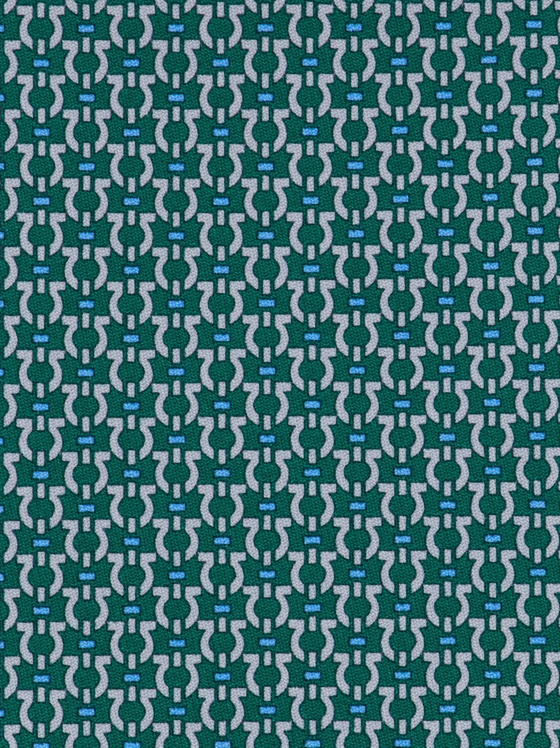 Gancini print silk tie - Men