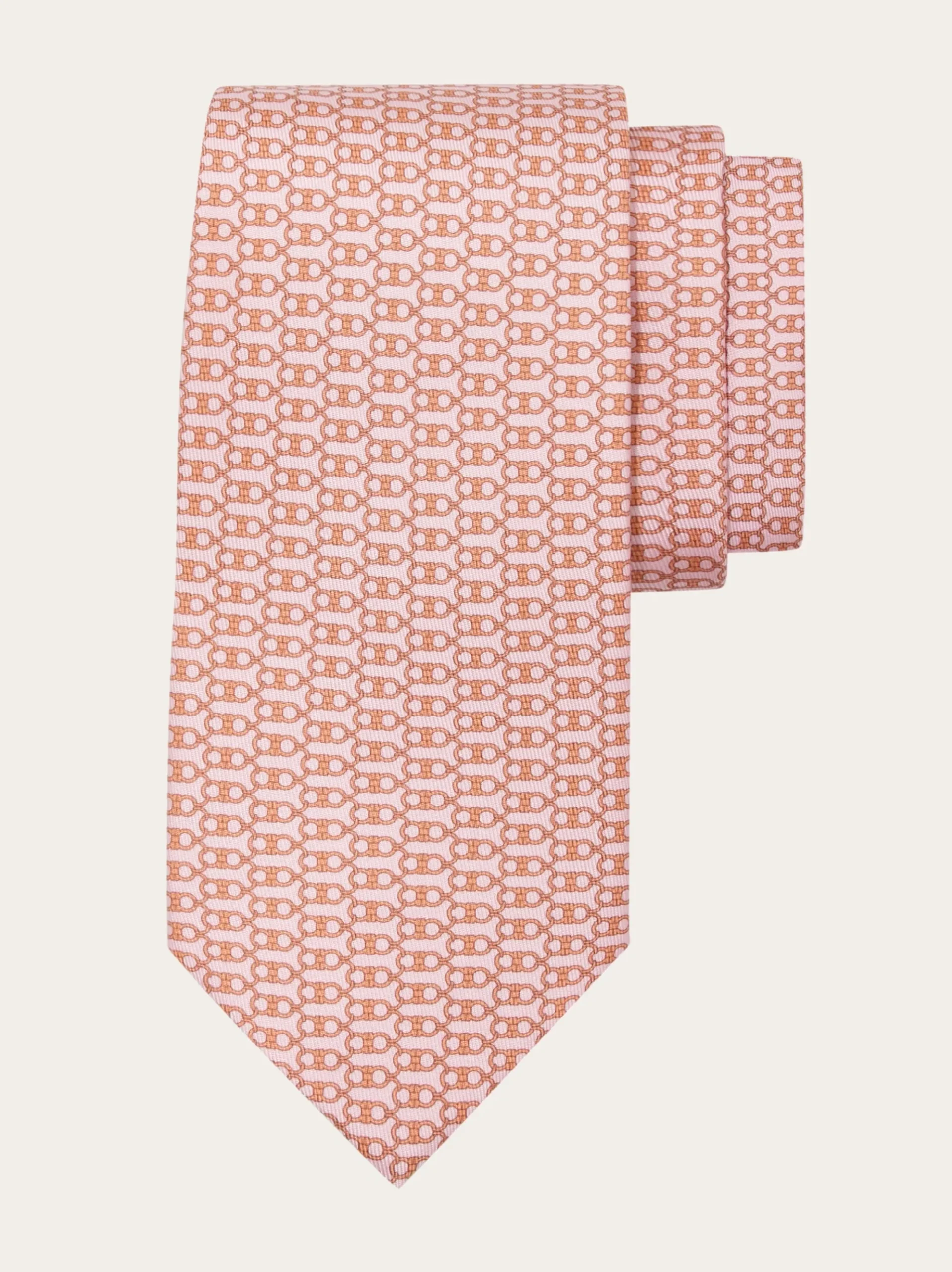Gancini print silk tie - Men