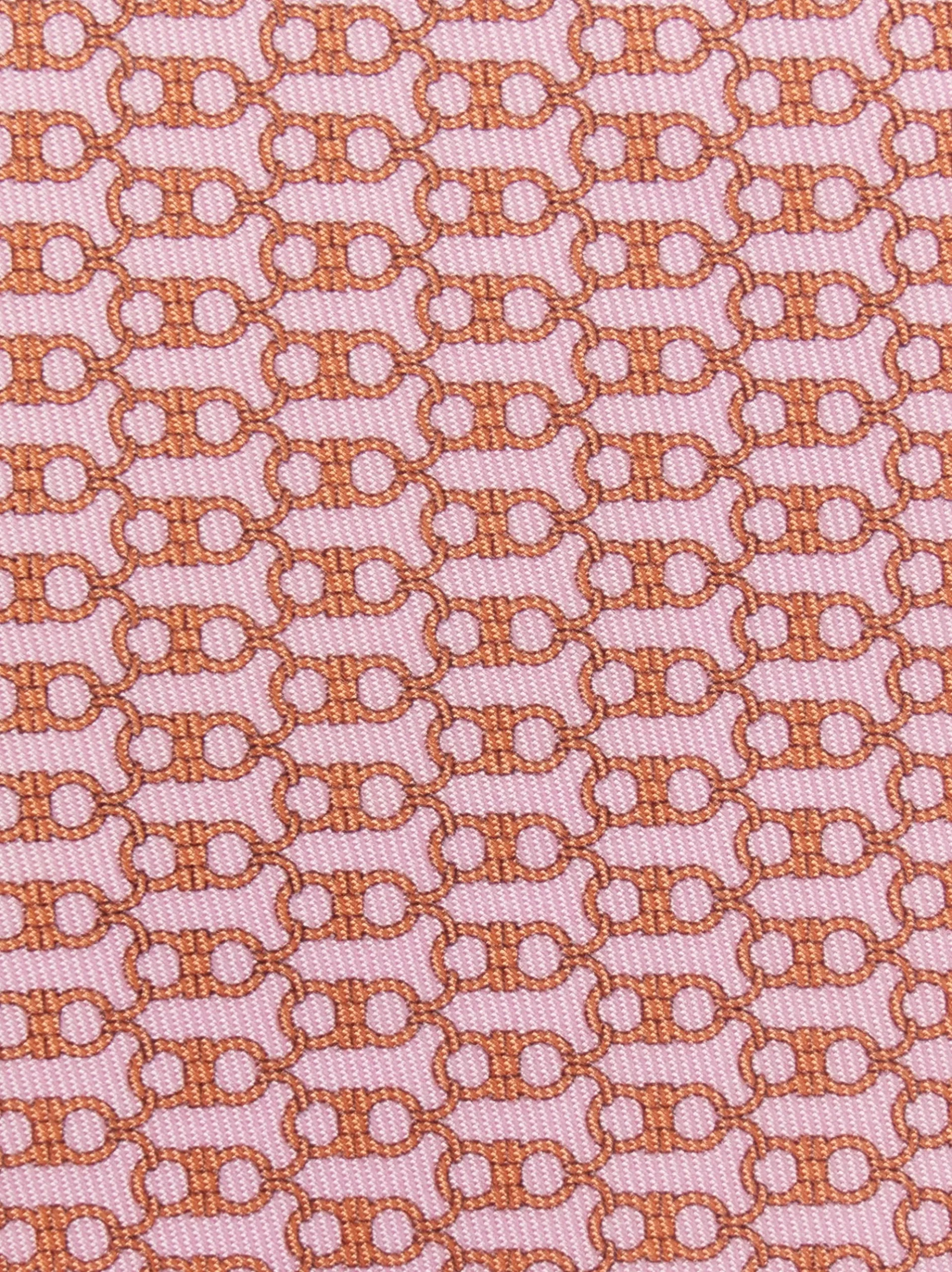 Gancini print silk tie - Men