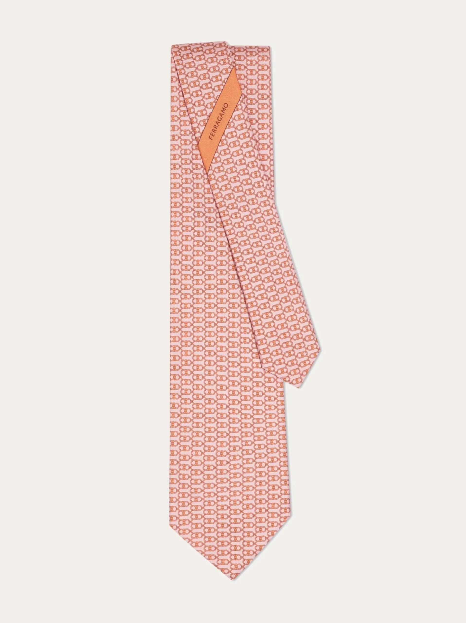 Gancini print silk tie - Men
