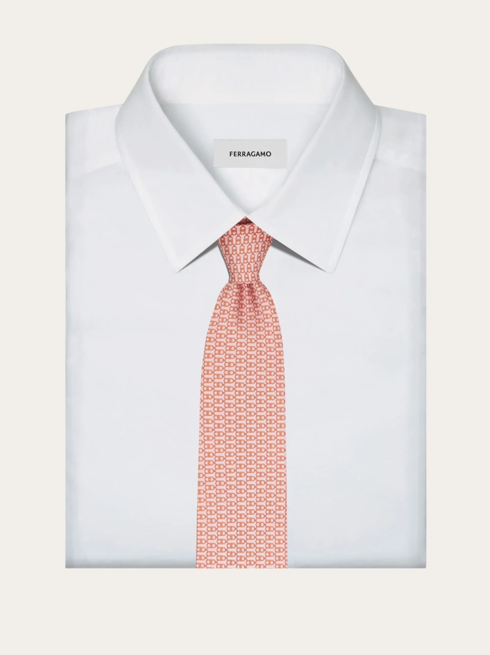 Gancini print silk tie - Men