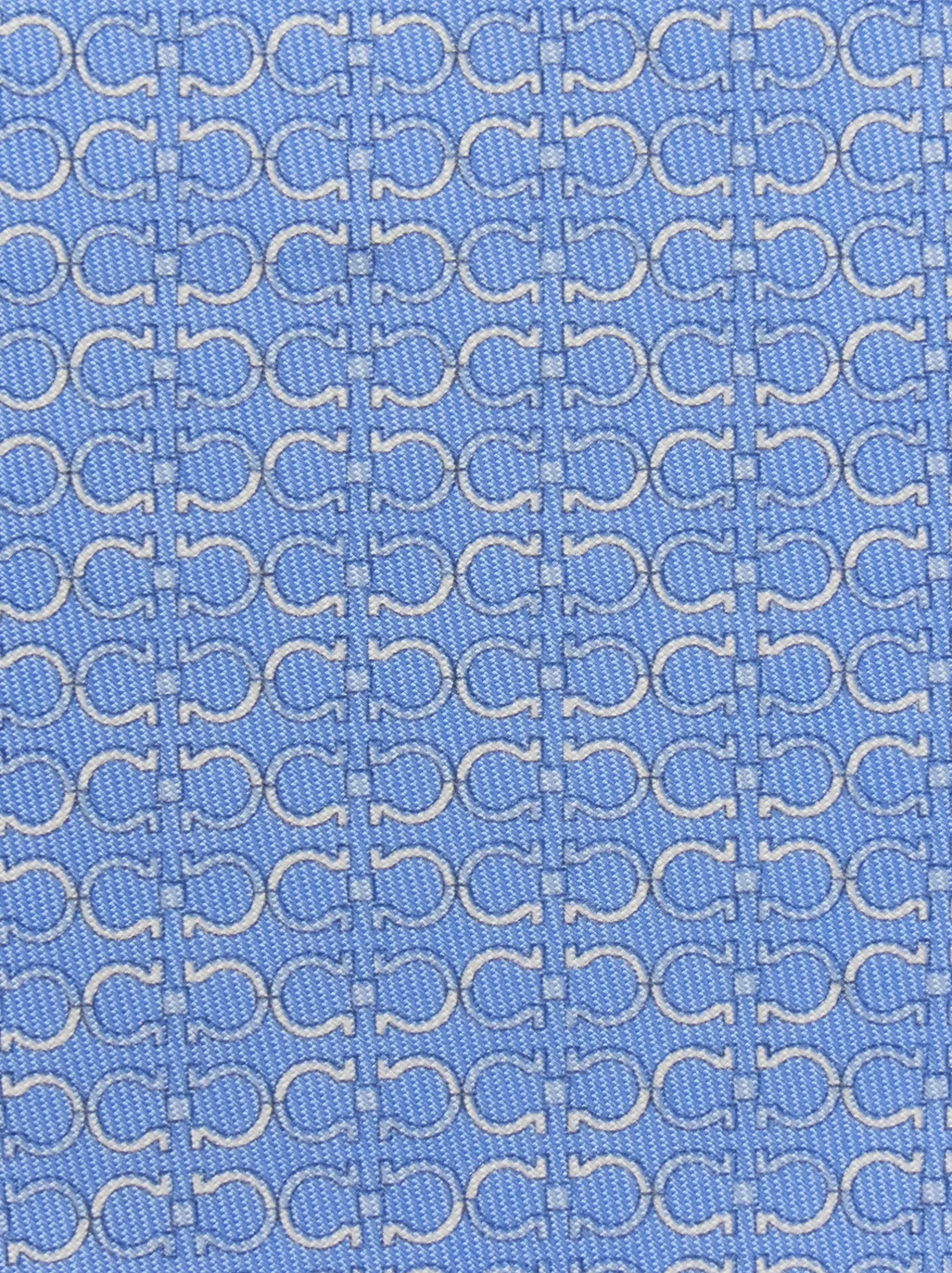 Gancini print silk tie - Men