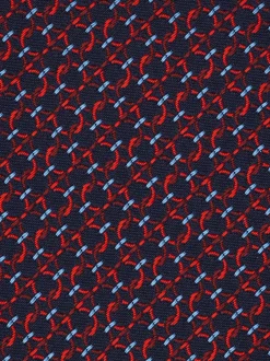 Gancini silk jacquard tie - Men