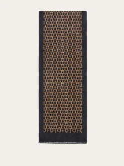 Gancini silk scarf - Men