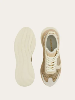 Gancini sneaker with mesh detail - Women