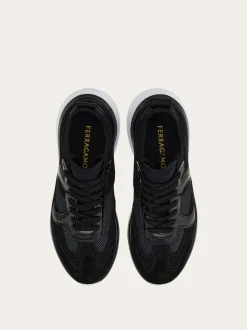 Gancini sneaker with mesh detail - Women