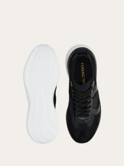 Gancini sneaker with mesh detail - Women
