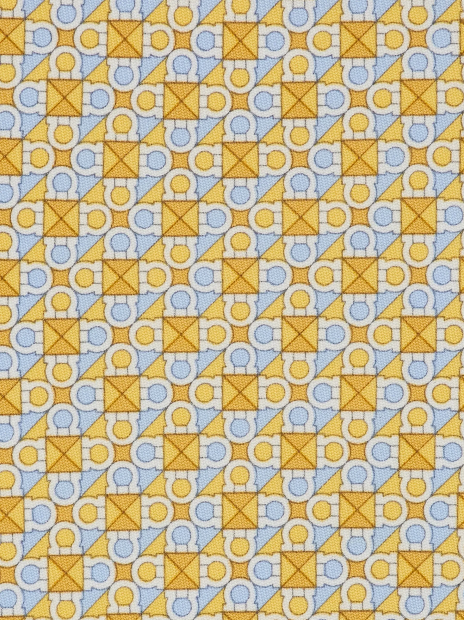 Gancini square print silk tie - Men