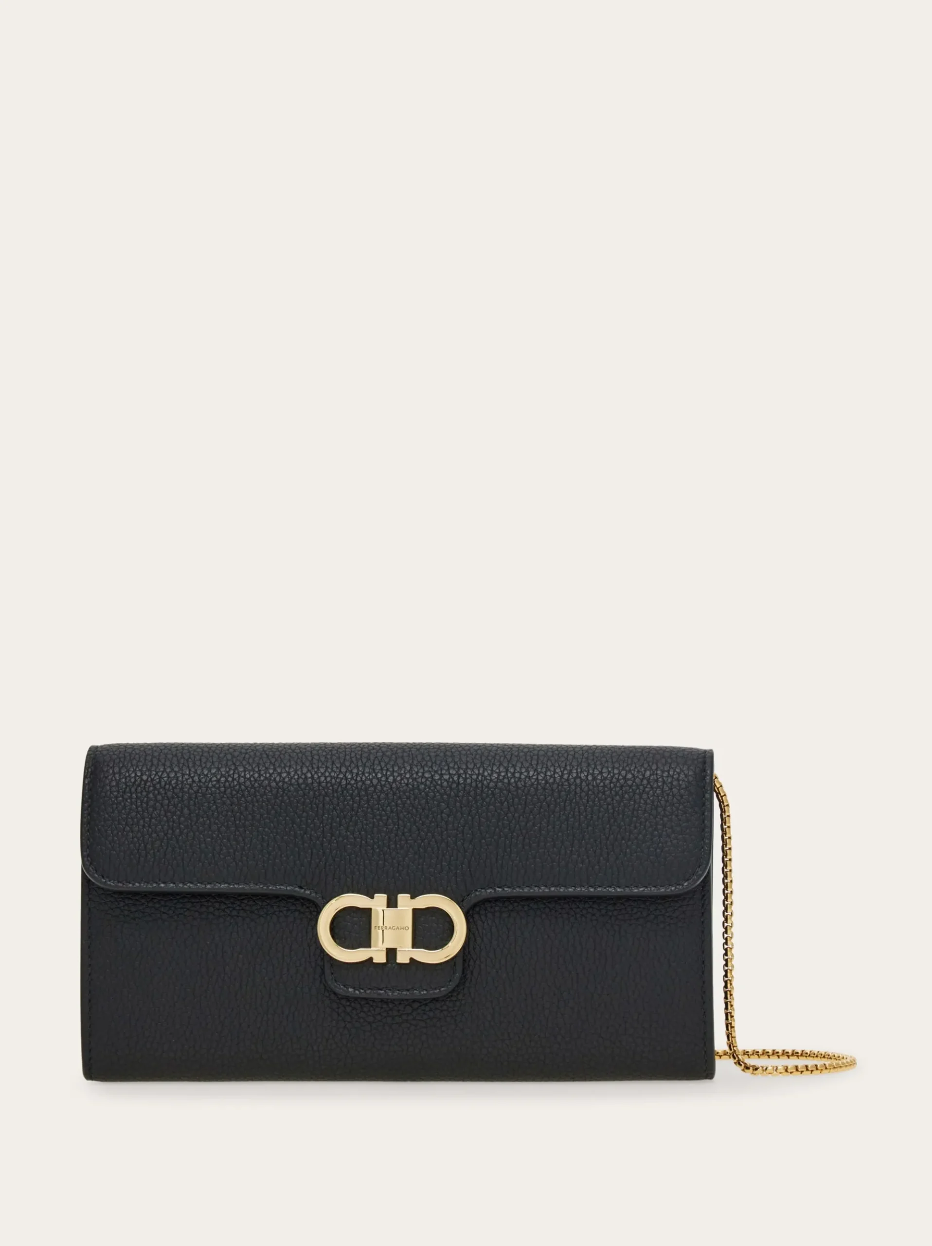 Gancini wallet with shoulder strap - Women