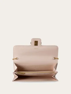 Gancini wallet with shoulder strap - Women
