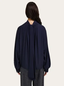 Gathered top with shoulder slit detail - Women