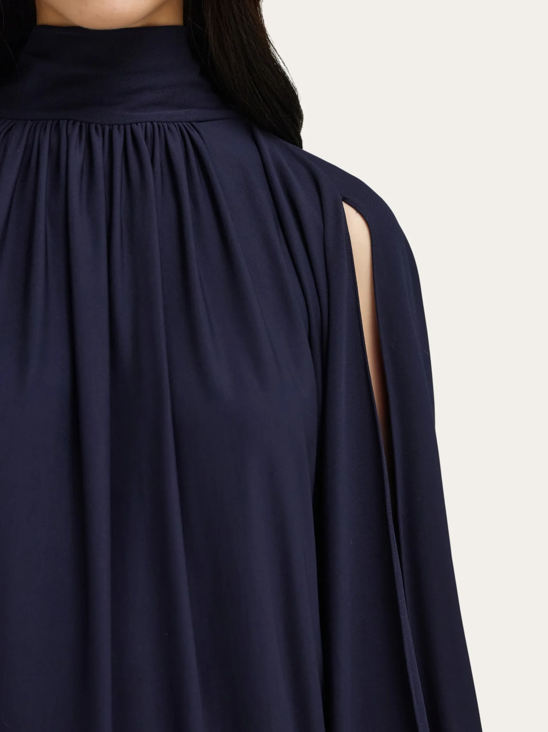 Gathered top with shoulder slit detail - Women