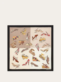 Genio print silk scarf - Women