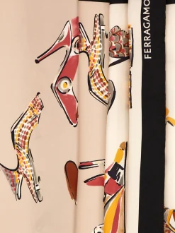 Genio print silk scarf - Women