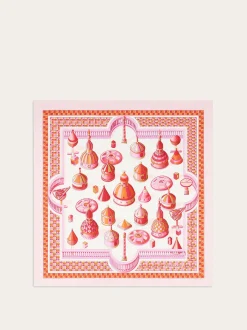 Geometrical renaissance print silk scarf - Women