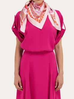 Geometrical renaissance print silk scarf - Women