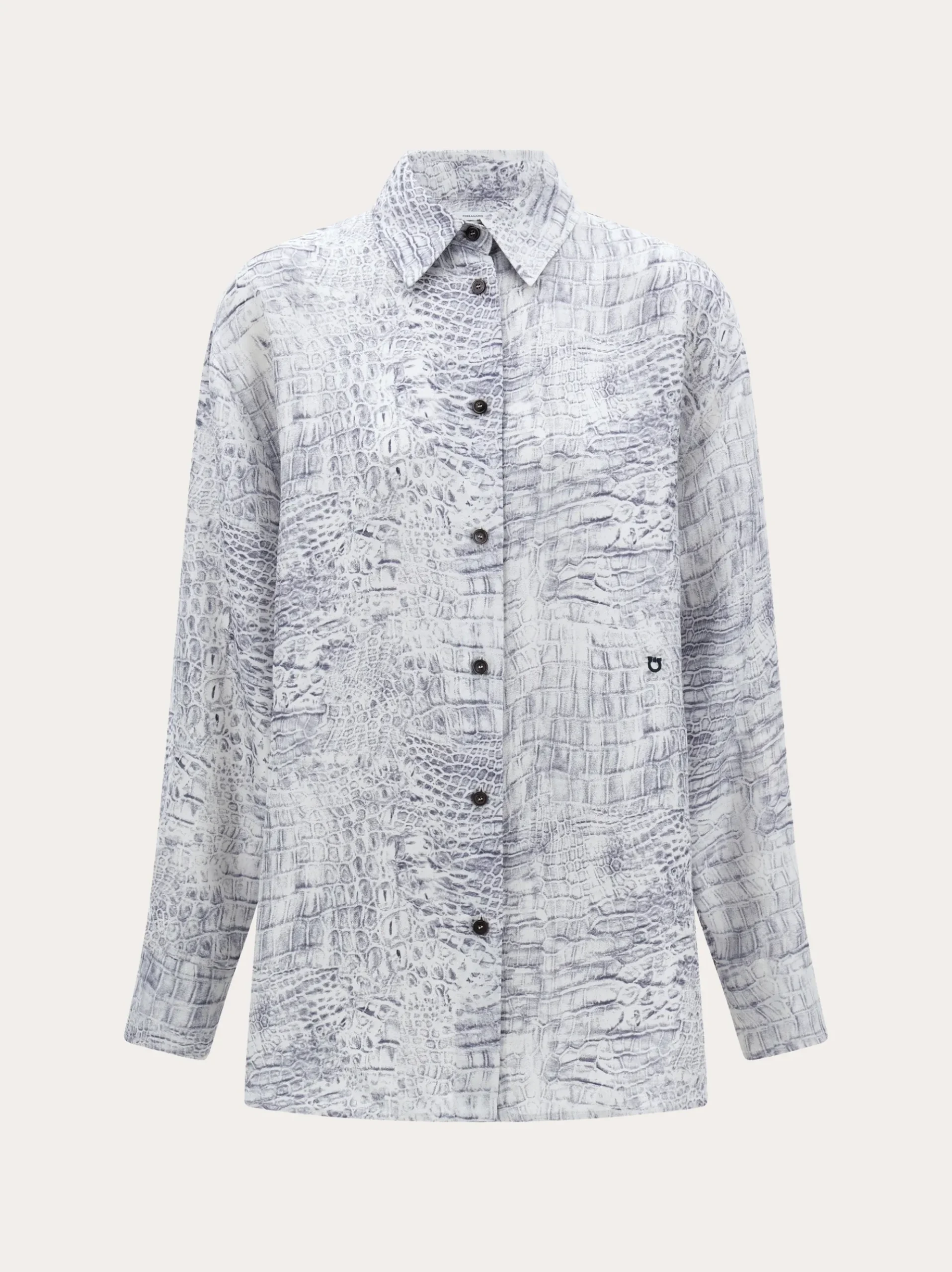 Georgette shirt with orchid print - Women