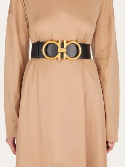 High waist Gancini belt - Women