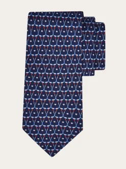 Hockey print silk tie - Men