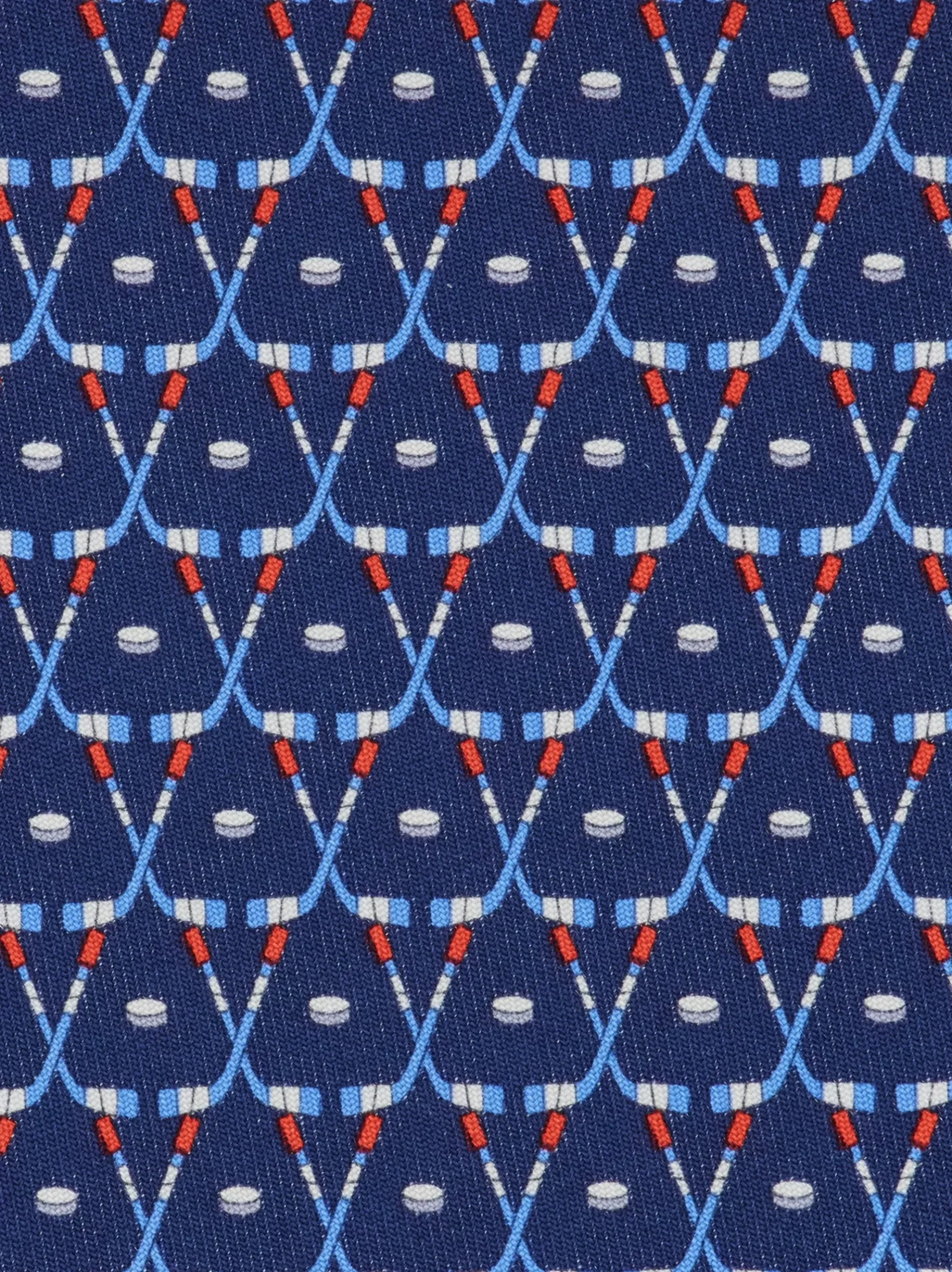 Hockey print silk tie - Men