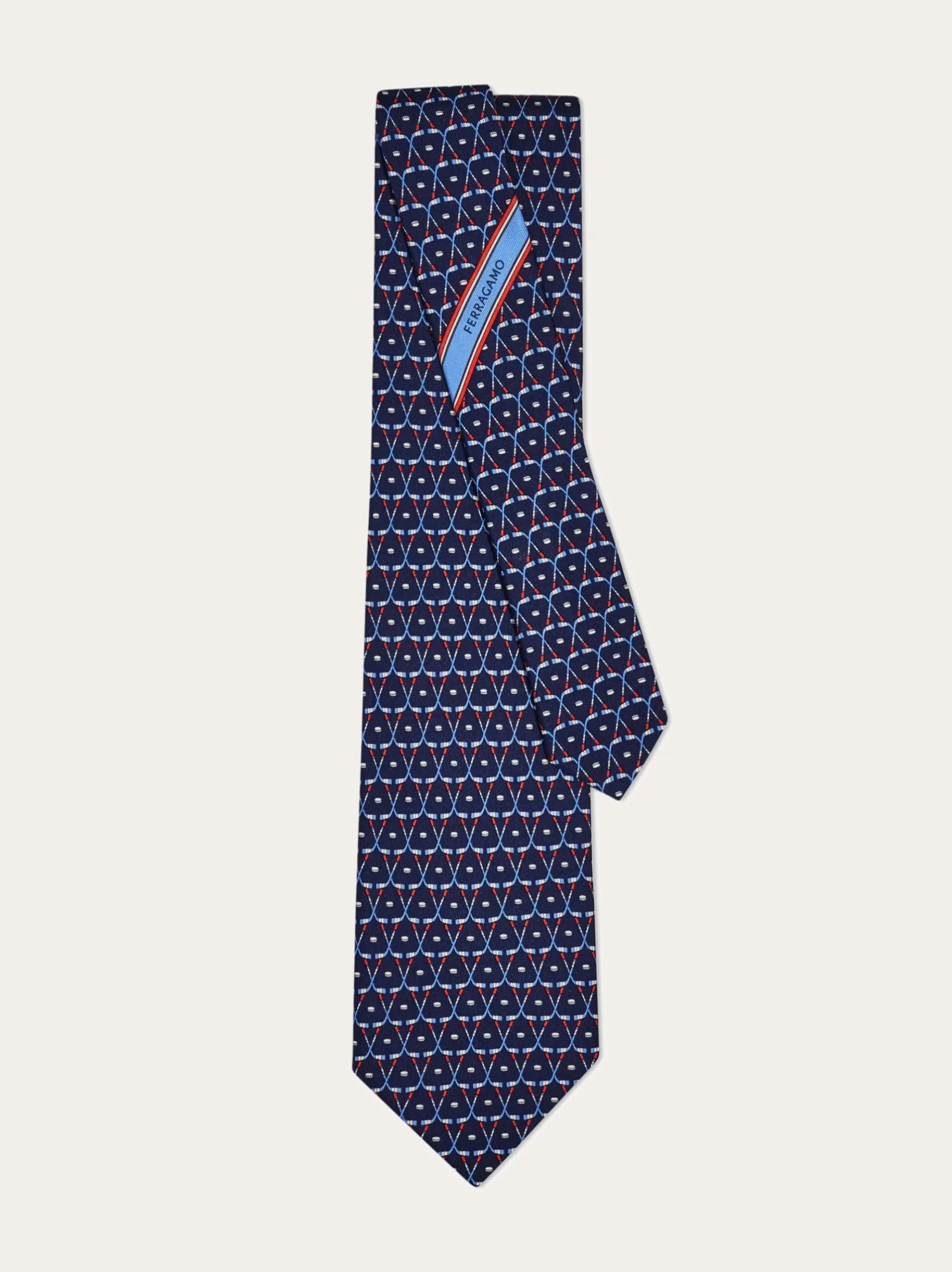 Hockey print silk tie - Men