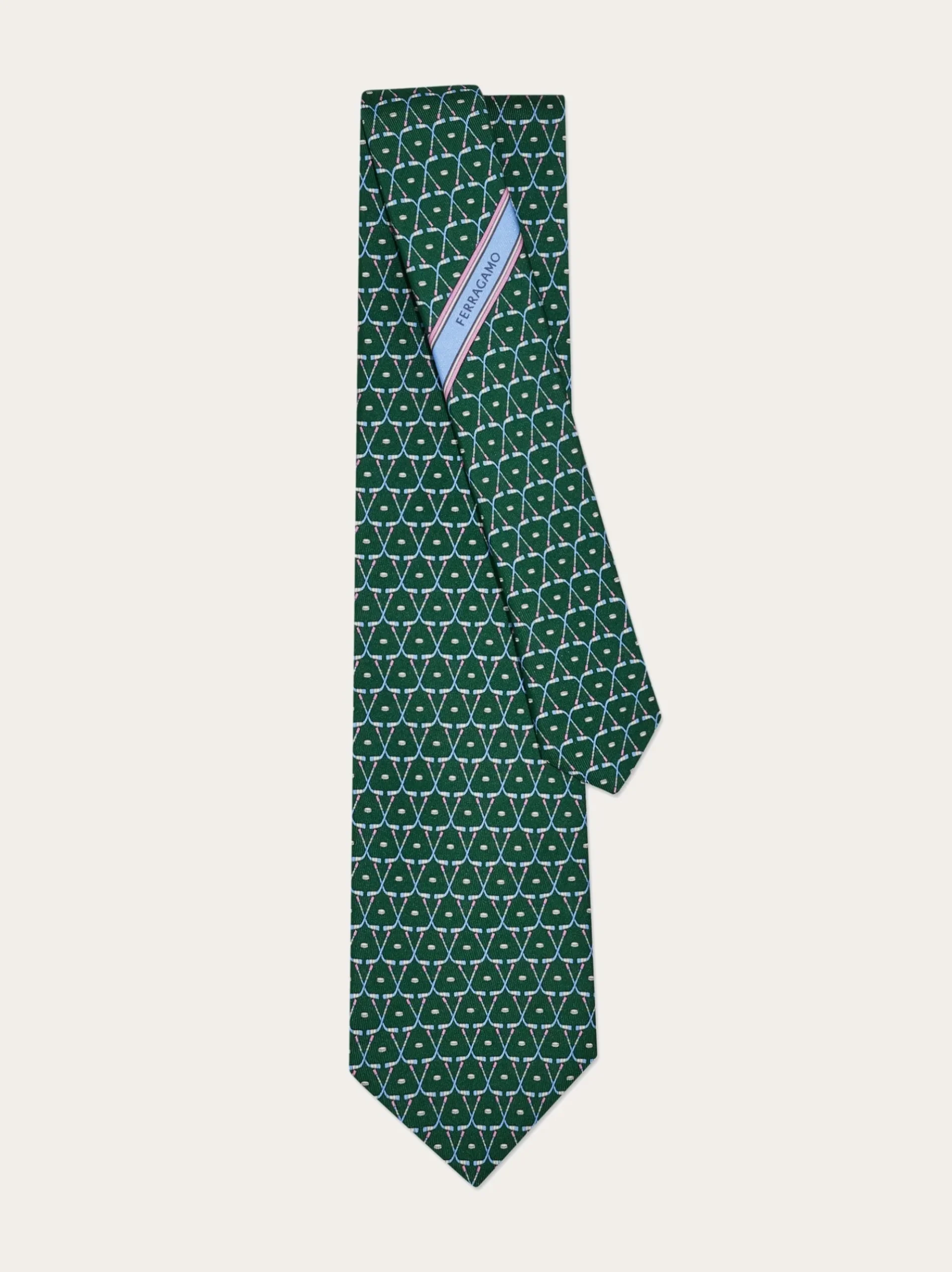 Hockey print silk tie - Men