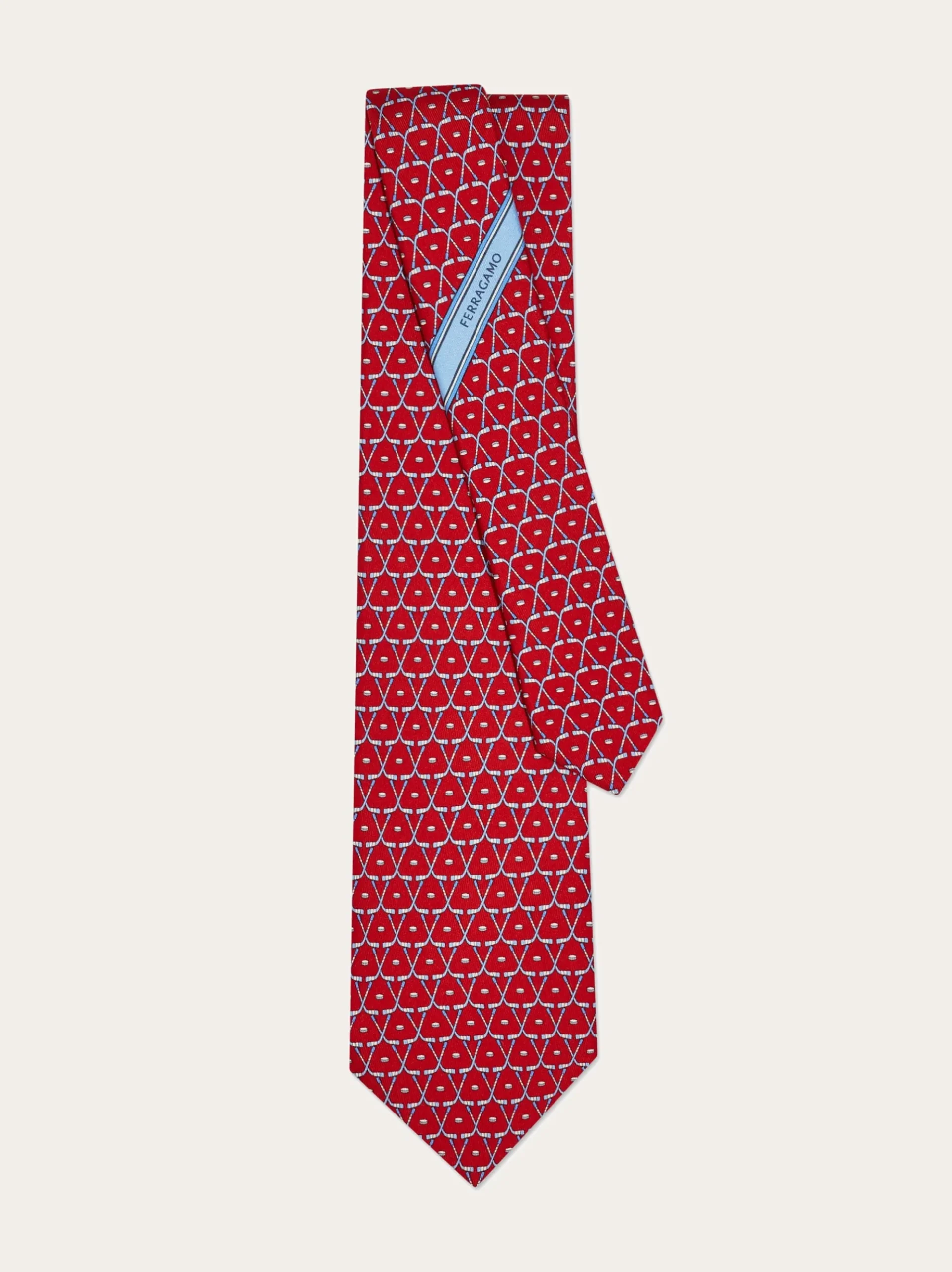 Hockey print silk tie - Men