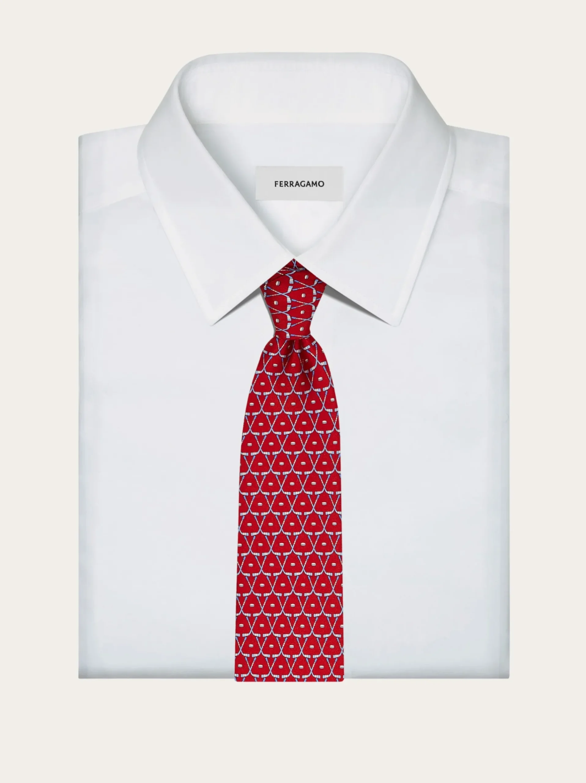 Hockey print silk tie - Men